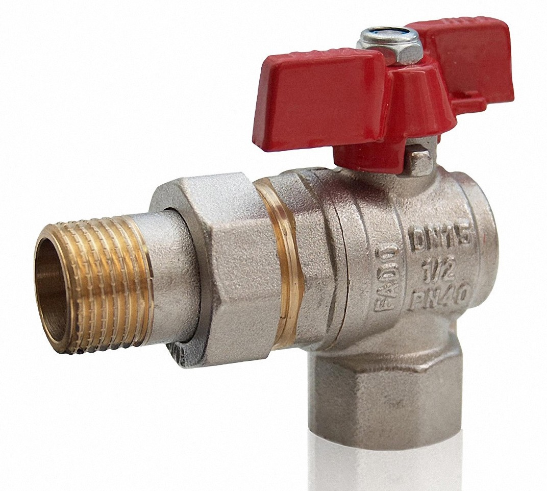 Кран шаровый с американкой 1/2\" ВН бабочка угловой Itap Ideal ...